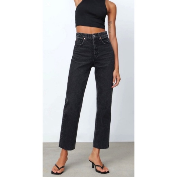 Zara Denim - Zara high rise wide leg jeans